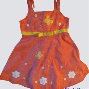 Pink and Yellow butterfly dress